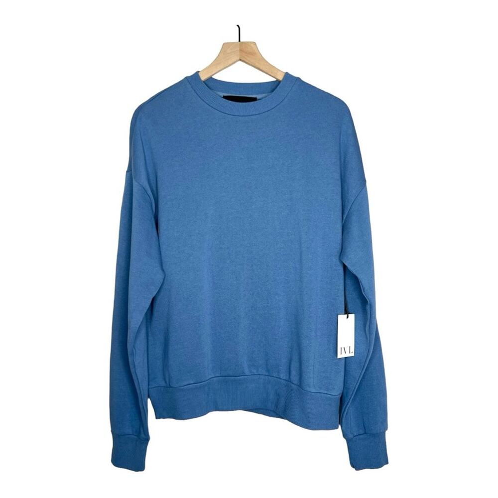 IVL Collective french terry crew neck sweatshirt coronet blue size Medium NWT